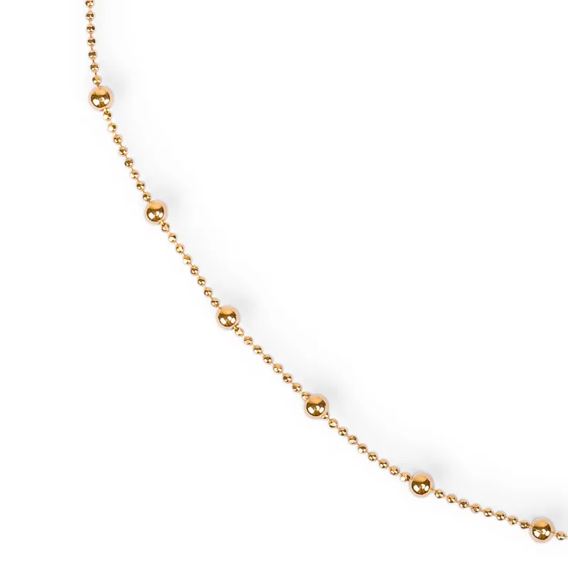 Gold Bead Chain Necklace sold by Henryka