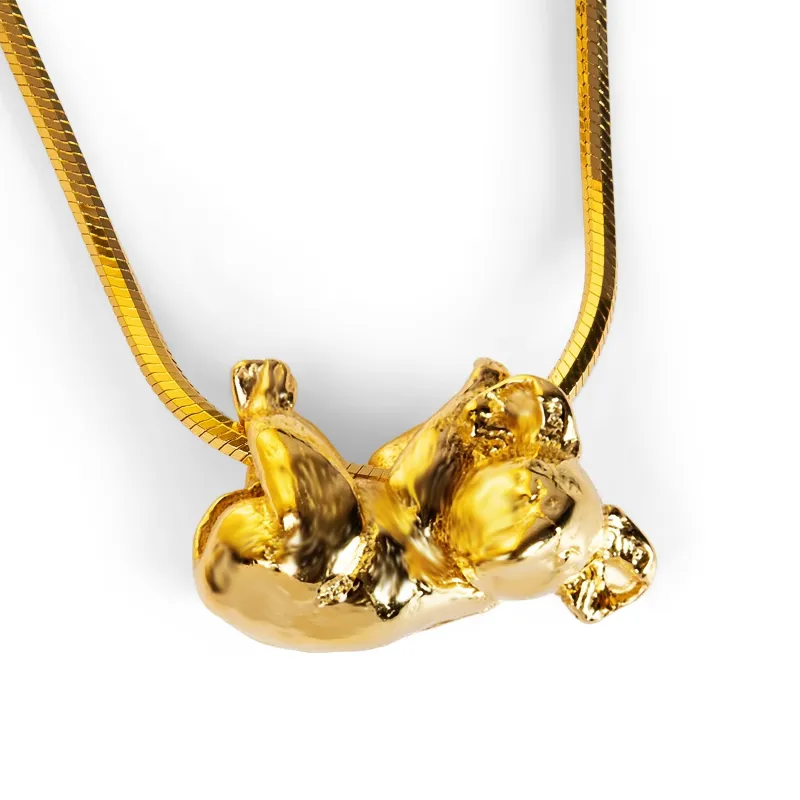 Koala Necklace in Silver with 24ct Gold sold by Henryka