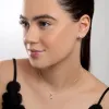 Small Round Stud Earrings in Silver and Pink Opal sold by Henryka