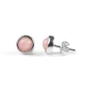 Small Round Stud Earrings in Silver and Pink Opal sold by Henryka