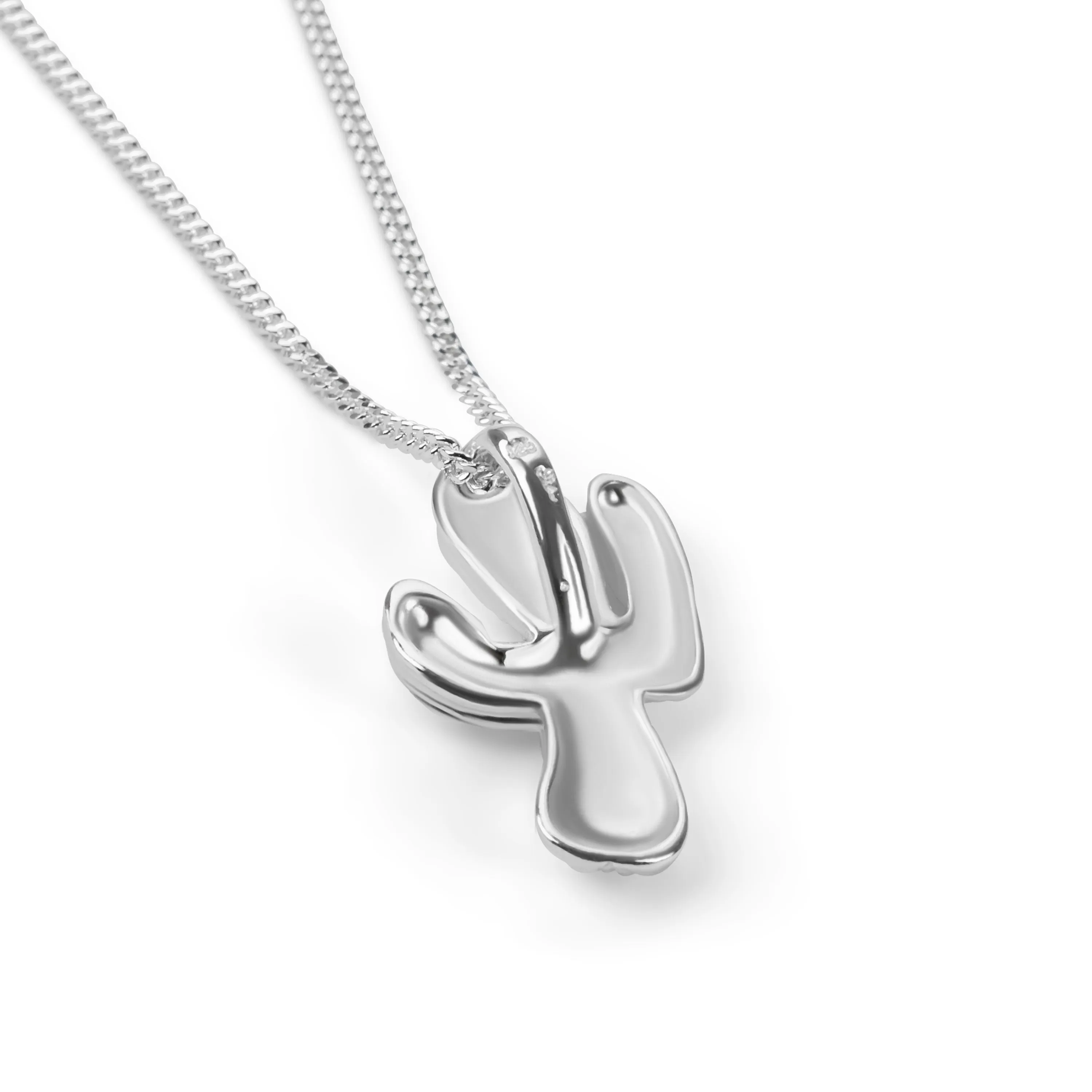 Cute Cactus Necklace in Sterling Silver sold by Henryka product image thumbnail 3