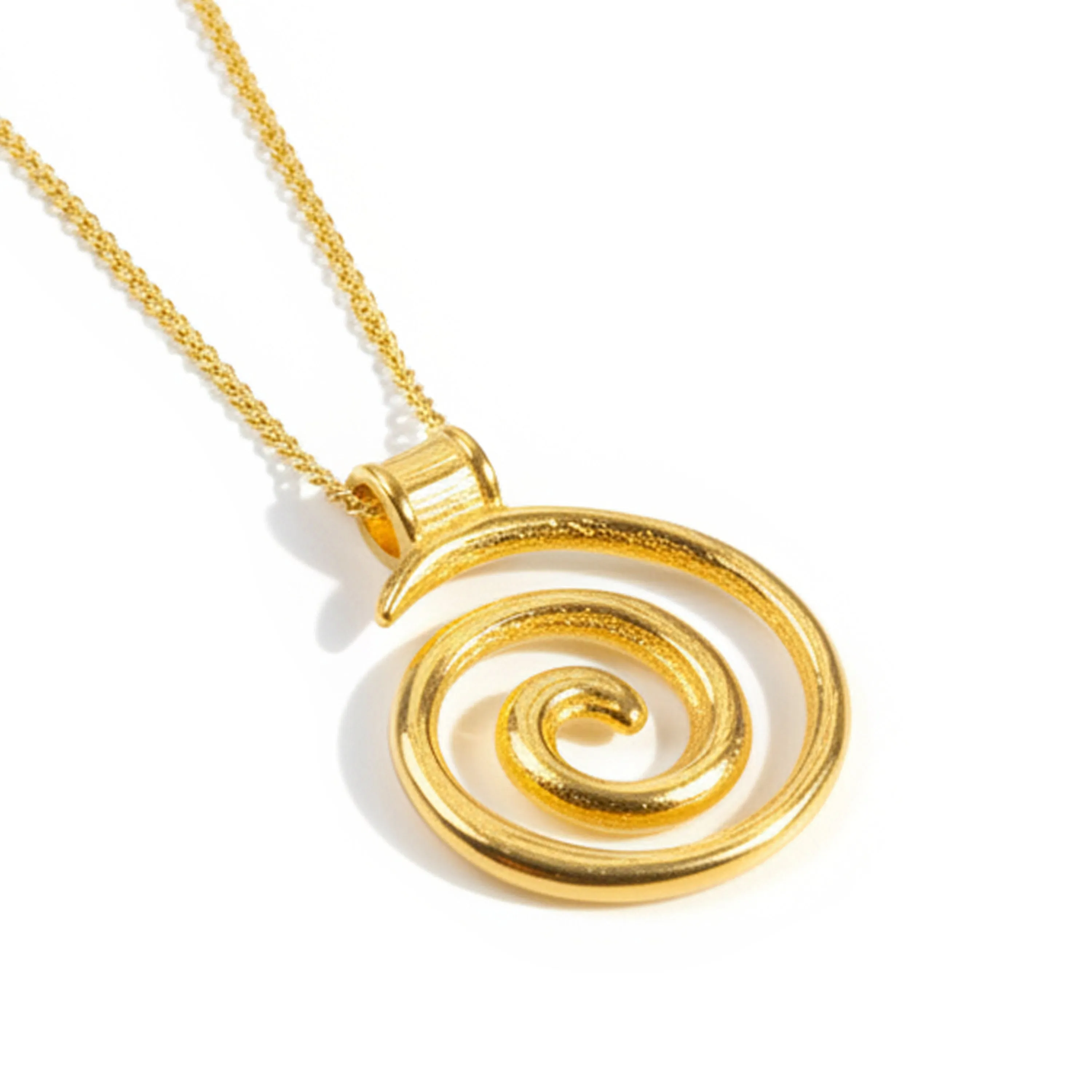 90s Inspired Swirl Necklace in Sterling Silver with 24ct Gold sold by Henryka