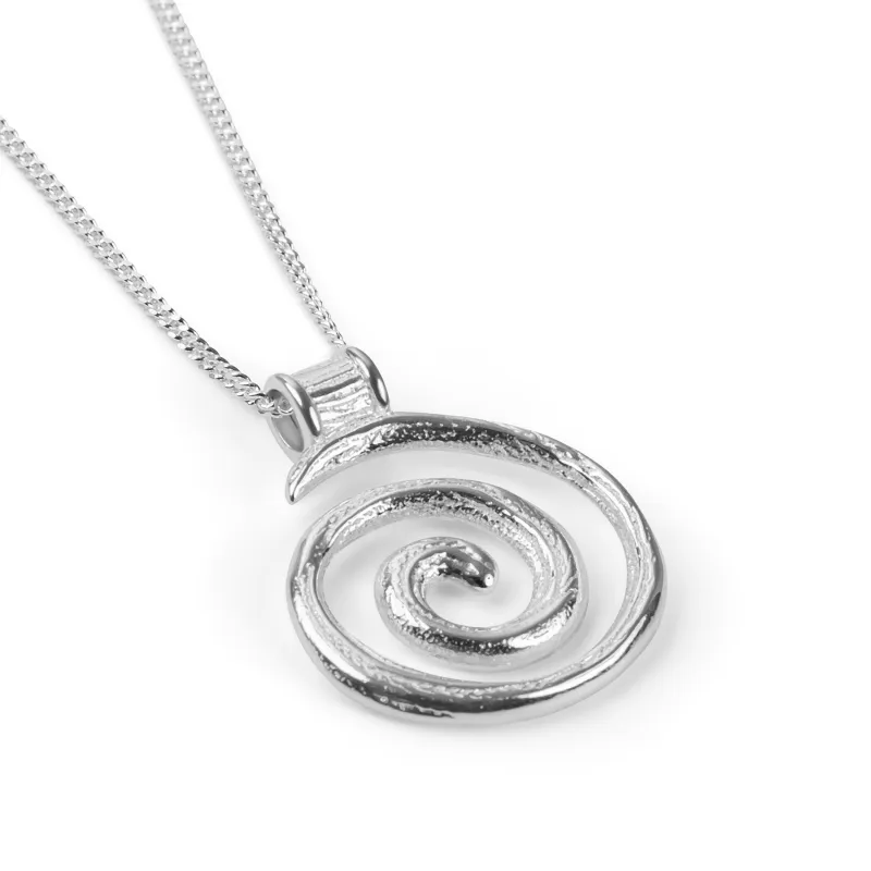 90s Inspired Swirl Necklace in Sterling Silver sold by Henryka