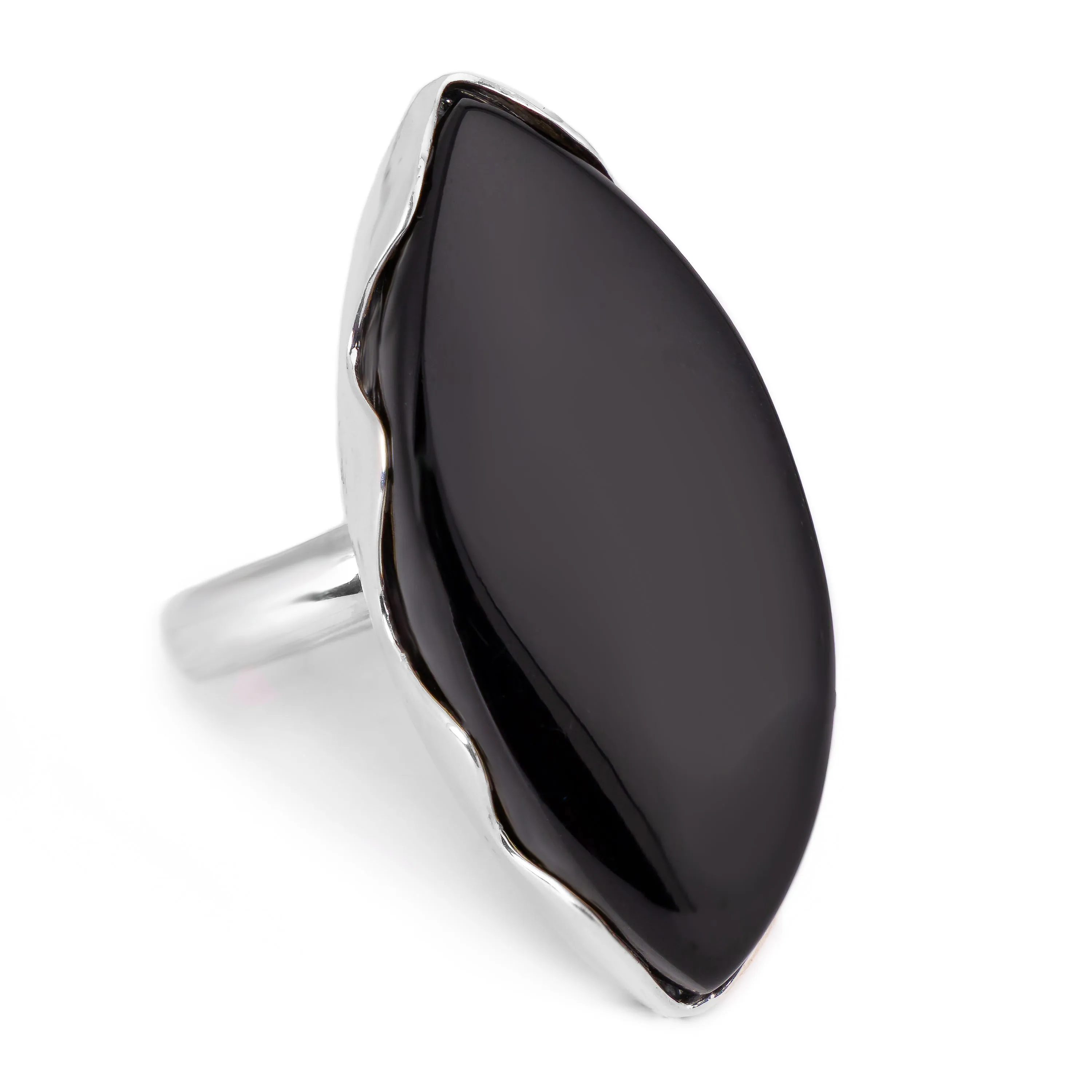 Wild Cherry: Bold & Sleek Natural Cherry Amber Statement Ring sold by Henryka