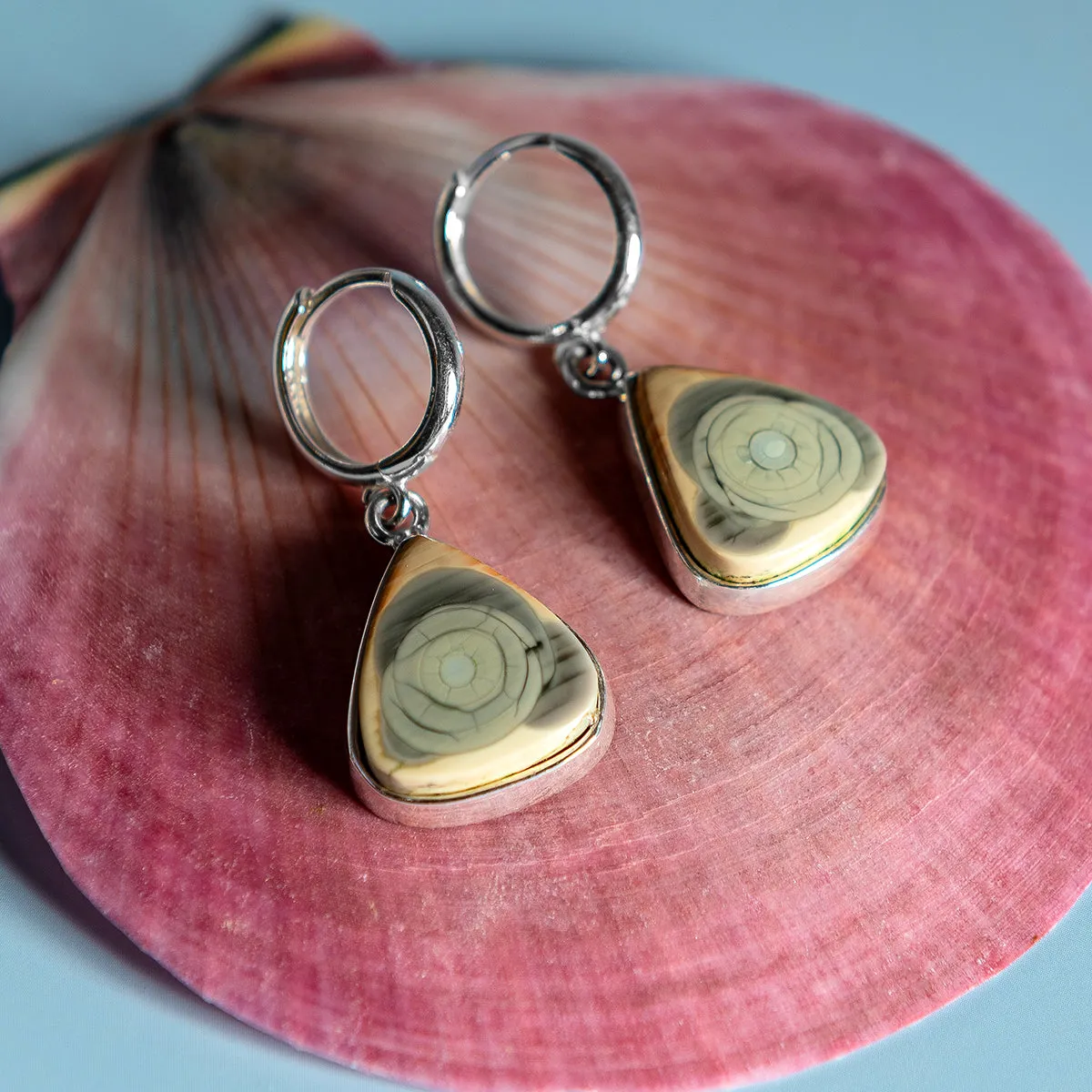 Handmade Stunning Royal Imperial Jasper Earrings - Natural Designer Gemstones sold by Henryka product image thumbnail 3