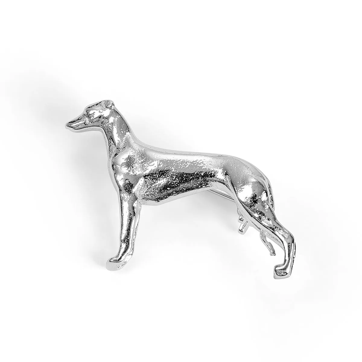 Greyhound / Whippet Dog Brooch in Sterling Silver sold by Henryka