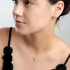 Round Charm Necklace in Silver and Blue Topaz sold by Henryka