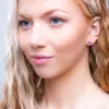 Daisy Stud Earrings in Silver and Ruby sold by Henryka