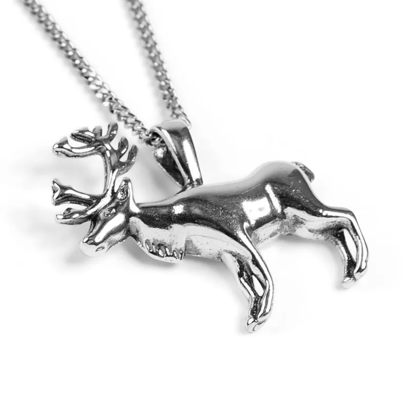 Reindeer / Stag Necklace in Solid Silver sold by Henryka