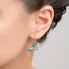 Butterfly Hook Earrings in Silver and Turquoise sold by Henryka