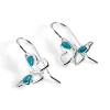 Butterfly Hook Earrings in Silver and Turquoise sold by Henryka
