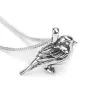 Silver with 24ct Gold Garden Bird / Robin Necklace sold by Henryka