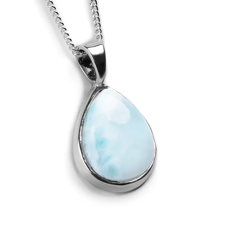 Sweet Larimar Necklace - Natural Designer Gemstone sold by Henryka