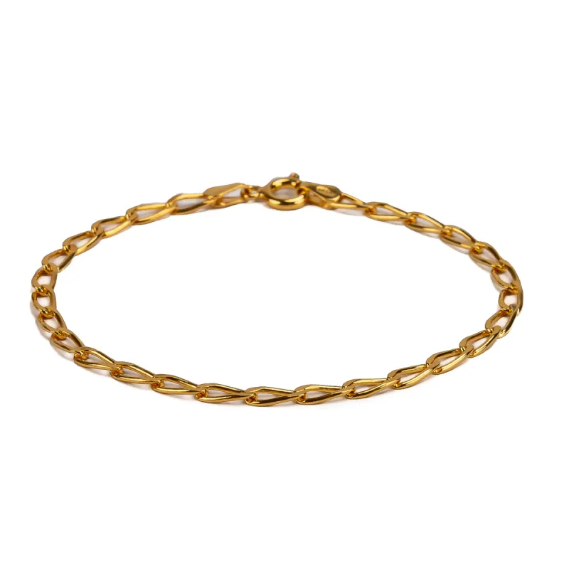 14ct Gold Plated Paperclip Link Bracelet sold by Henryka