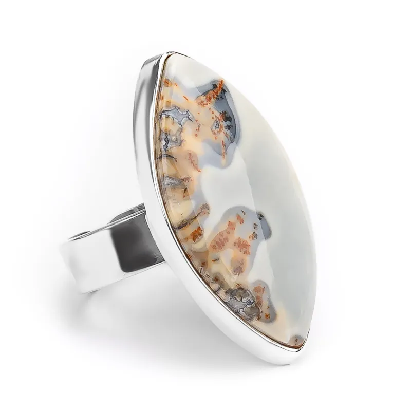 Maligano Jasper Adjustable Ring - Natural Designer Gemstone sold by Henryka