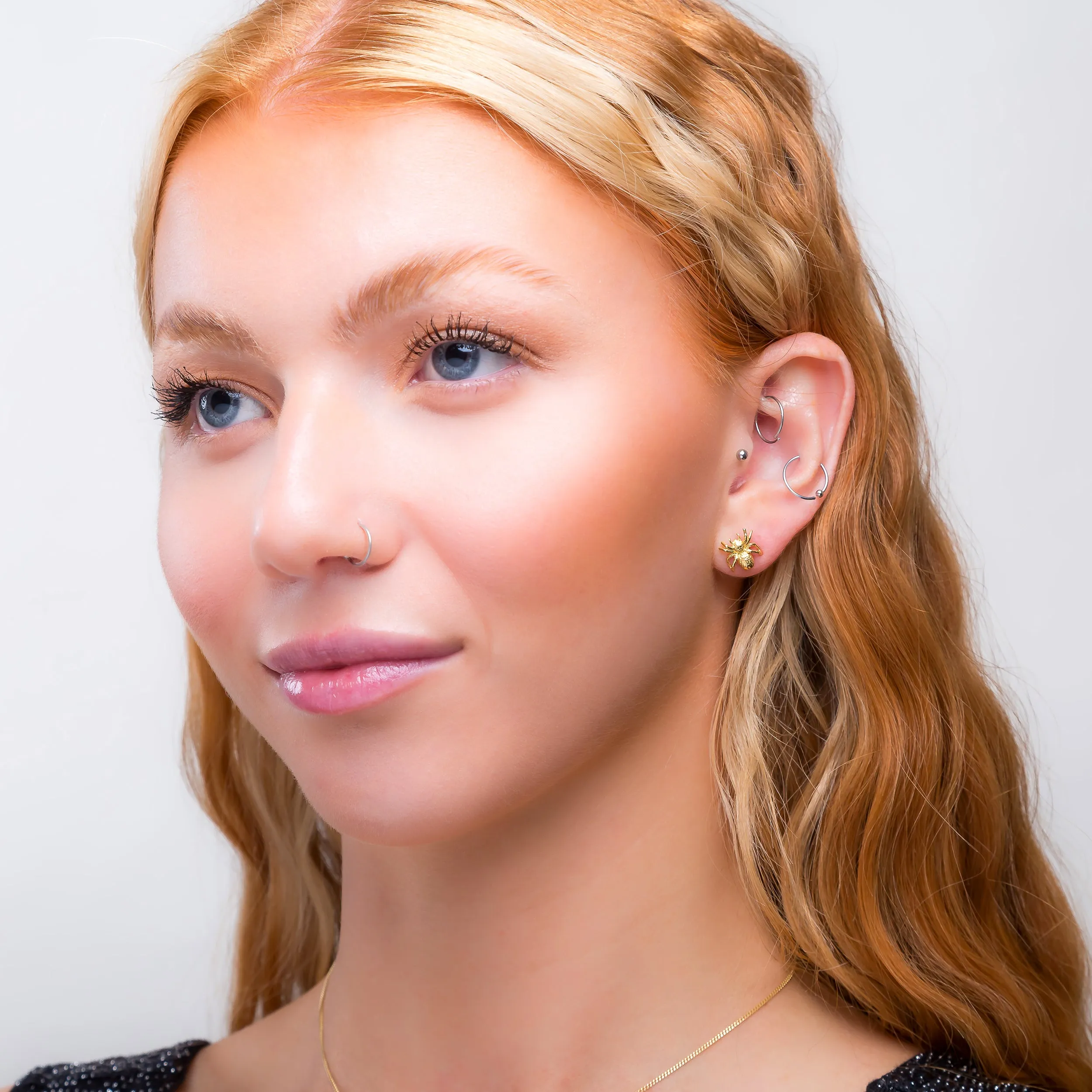 Tarantula Spider Stud Earrings in Silver with 24ct Gold sold by Henryka product image thumbnail 3