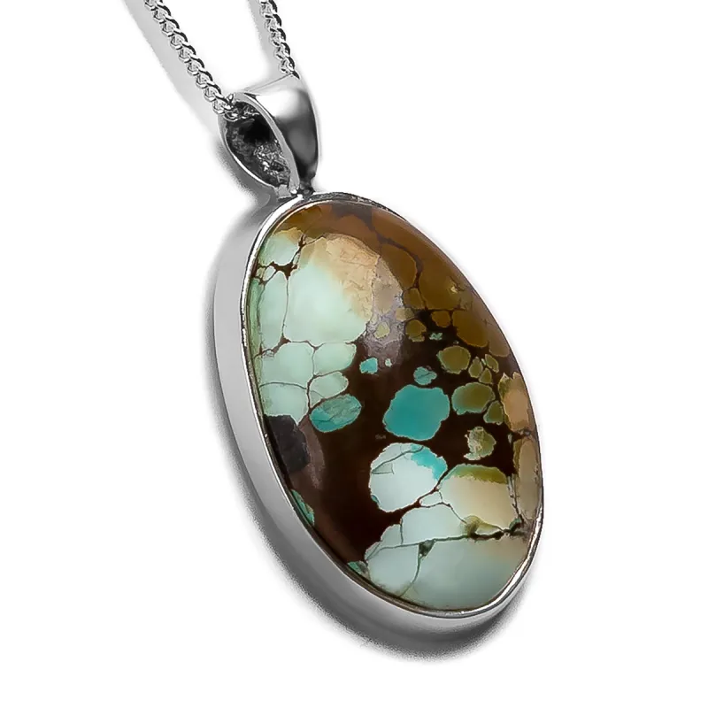 Colourful Tibetan Turquoise Necklace - Natural Designer Gemstone sold by Henryka