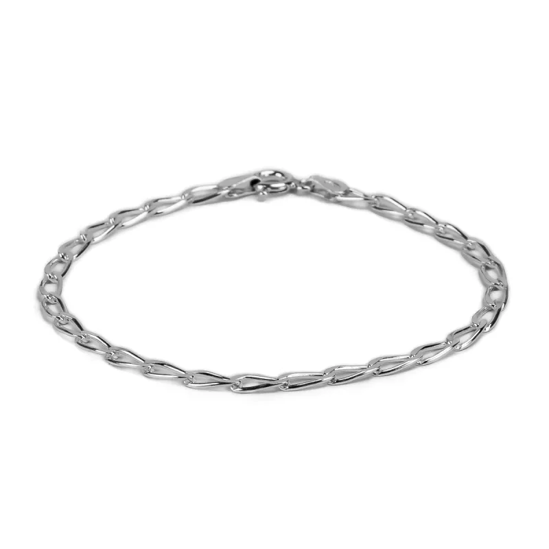 925 Sterling Silver Paperclip Link Bracelet sold by Henryka