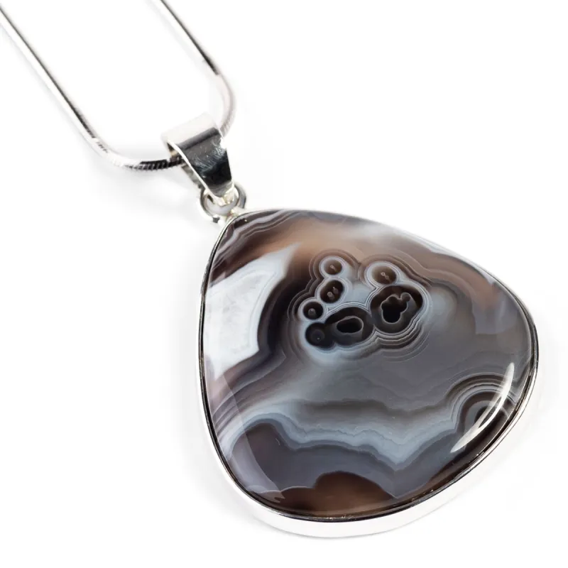 Mexican Crazy Lace Agate Necklace - Natural Designer Gemstone sold by Henryka