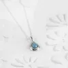 Classic Teardrop Necklace in Silver and Blue Opal sold by Henryka