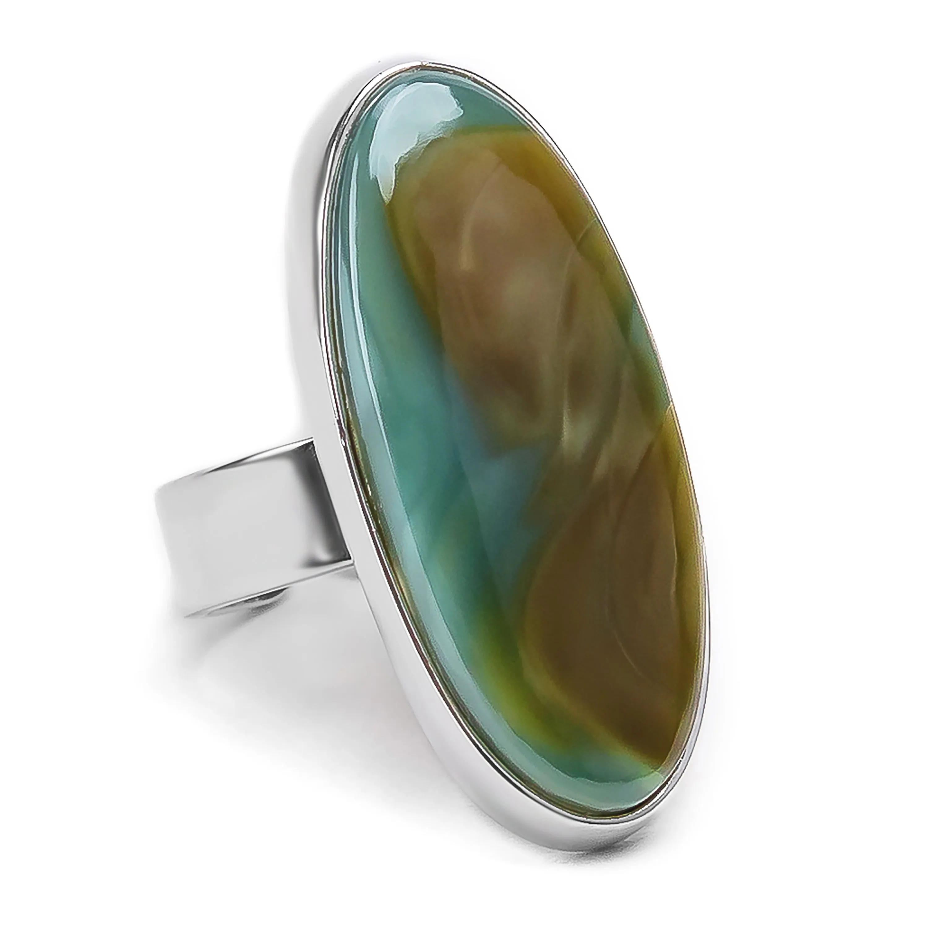 Lovely Royal Imperial Jasper Statement Ring - Natural Designer Gemstone sold by Henryka