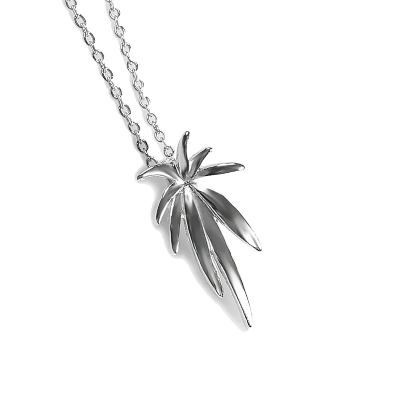 Palm Burst Necklace in Silver sold by Henryka