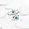 Spiral Design Ring in Silver and Turquoise sold by Henryka