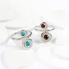 Spiral Design Ring in Silver and Turquoise sold by Henryka