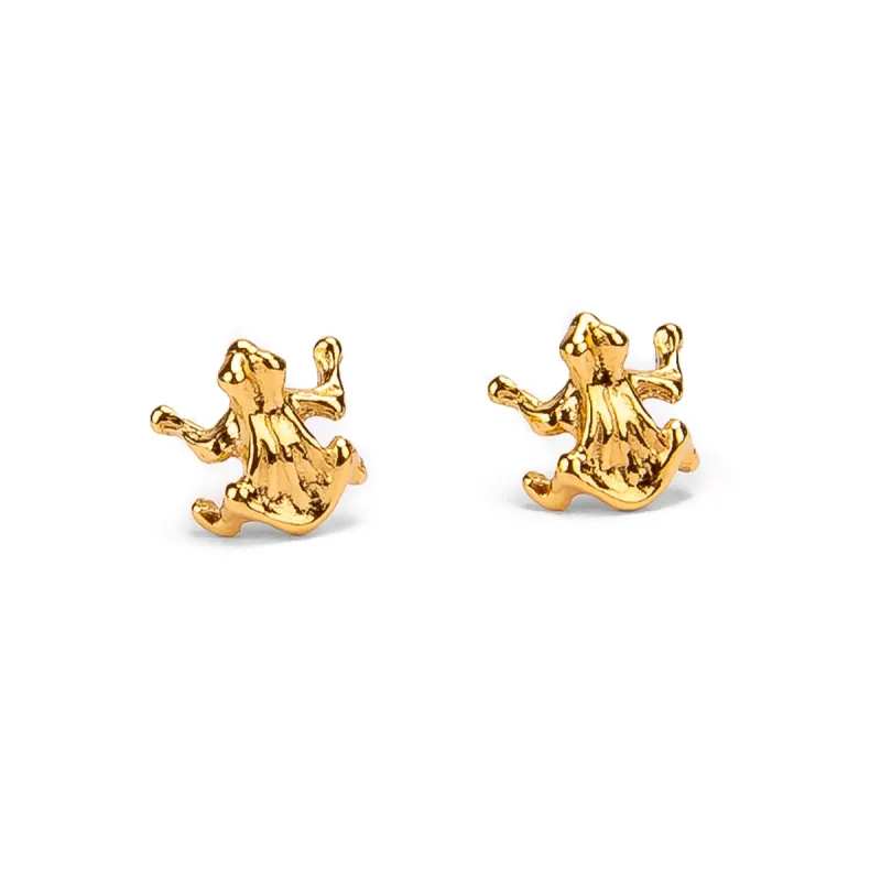 Frog Stud Earrings in Silver with 24ct Gold sold by Henryka