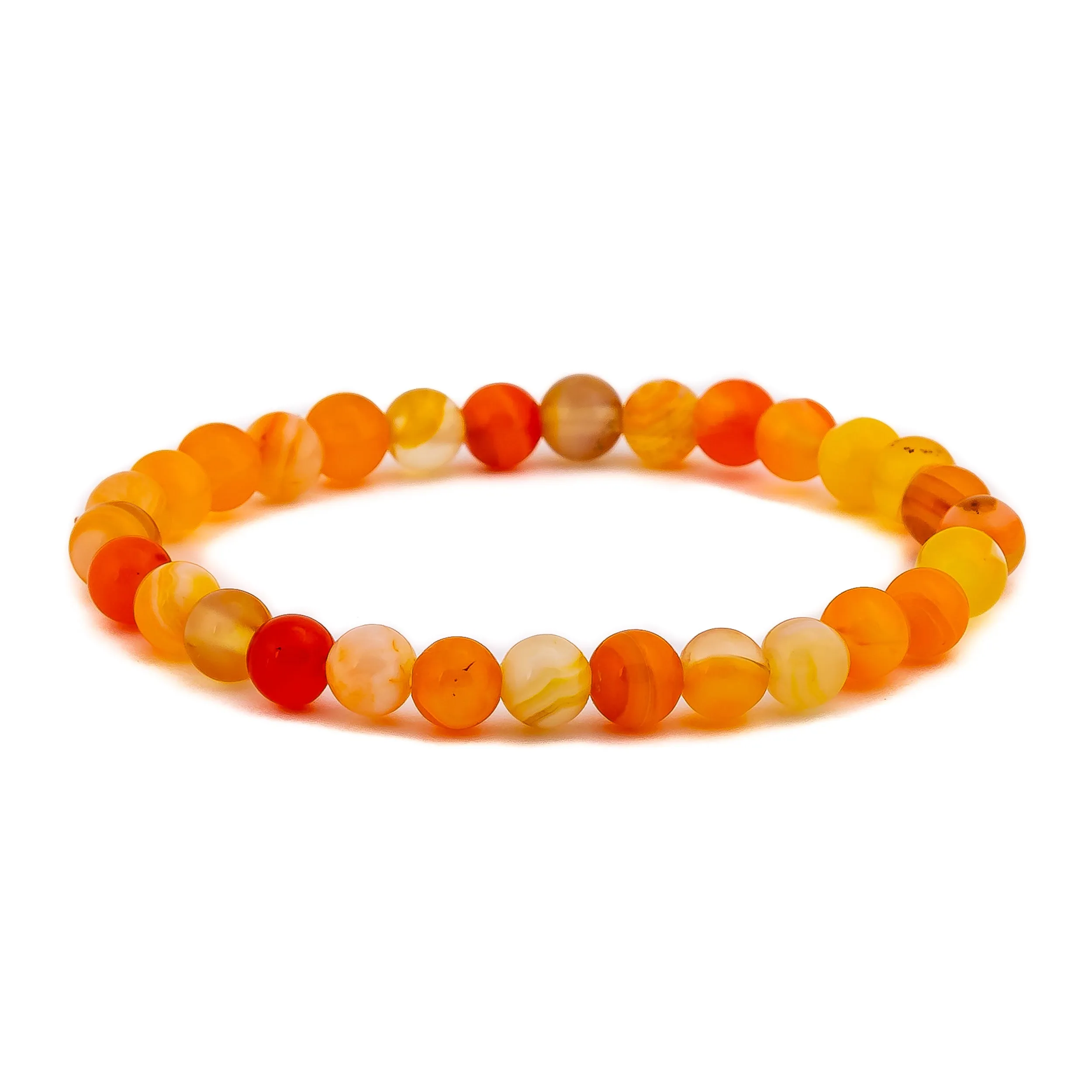 Stretch Bead Bracelet in Carnelian. sold by Henryka