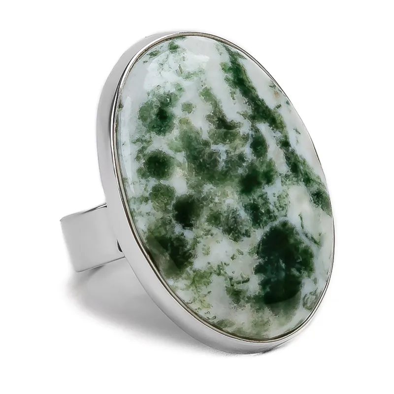 Perfect Moss Agate Ring - Natural Designer Gemstone sold by Henryka