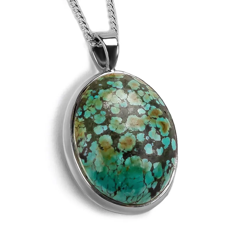 Mountain Tibetan Turquoise Necklace - Natural Designer Gemstone sold by Henryka