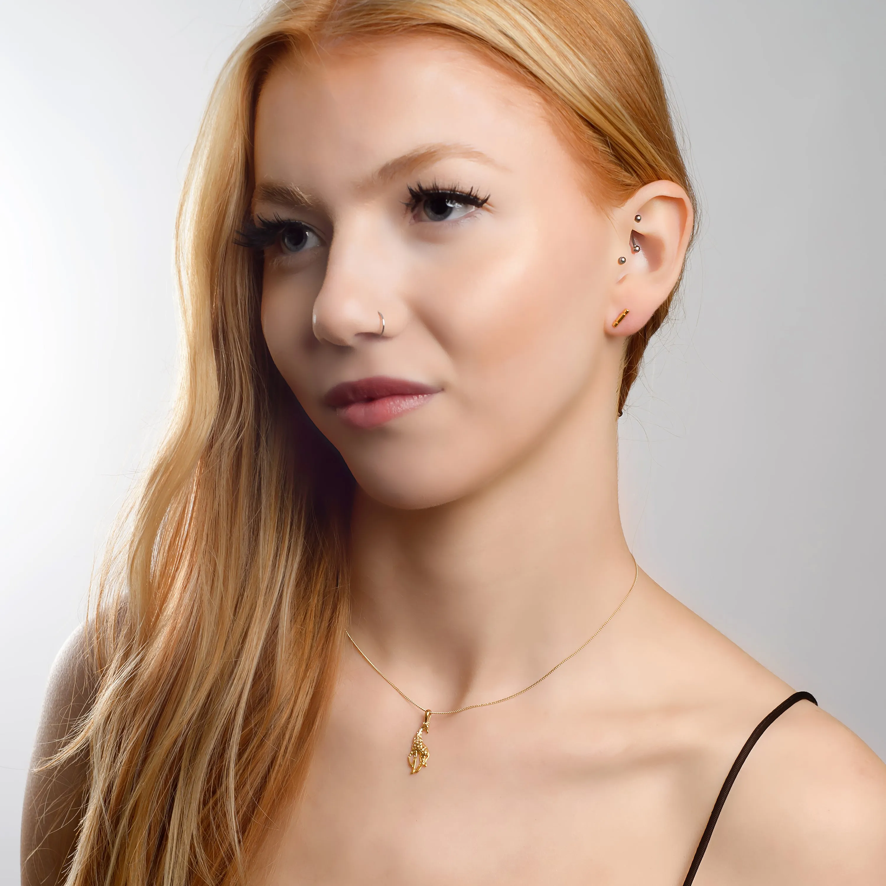 Giraffe Necklace in Silver with 24ct Gold sold by Henryka product image thumbnail 3