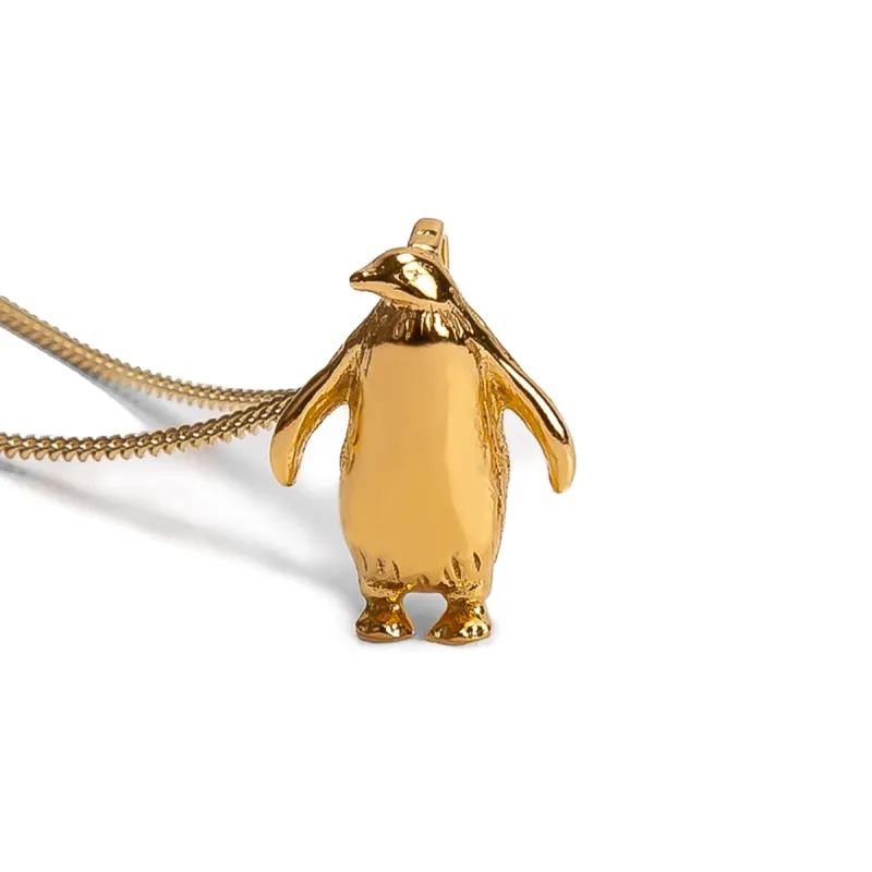 Penguin Necklace in Silver with 24ct Gold sold by Henryka