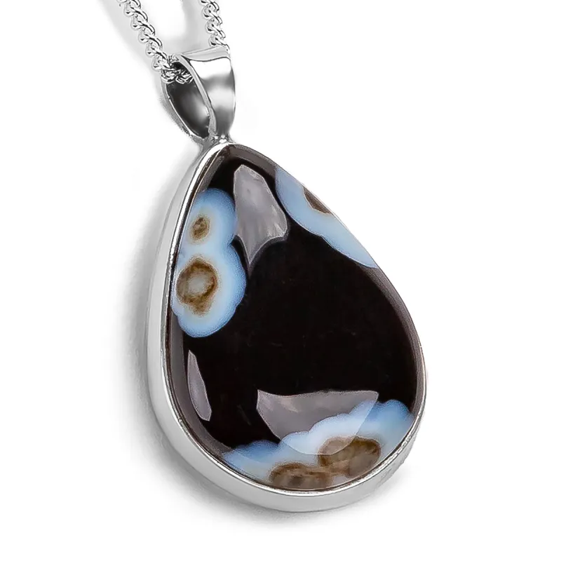 Cute Black Agate Necklace - Natural Designer Gemstone sold by Henryka
