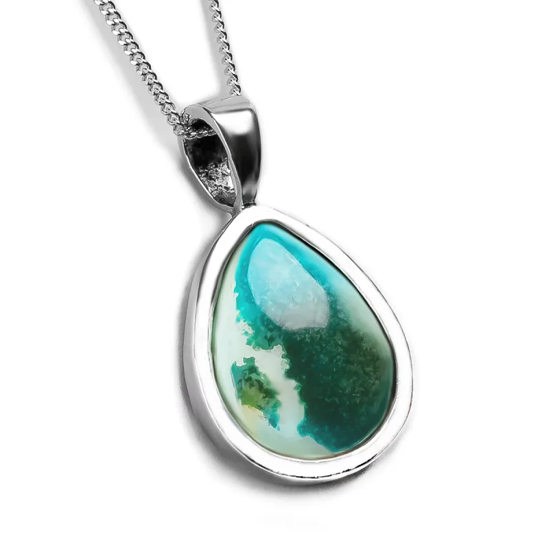 Picturesque Tibetan Turquoise Necklace-Natural Designer Gemstone sold by Henryka