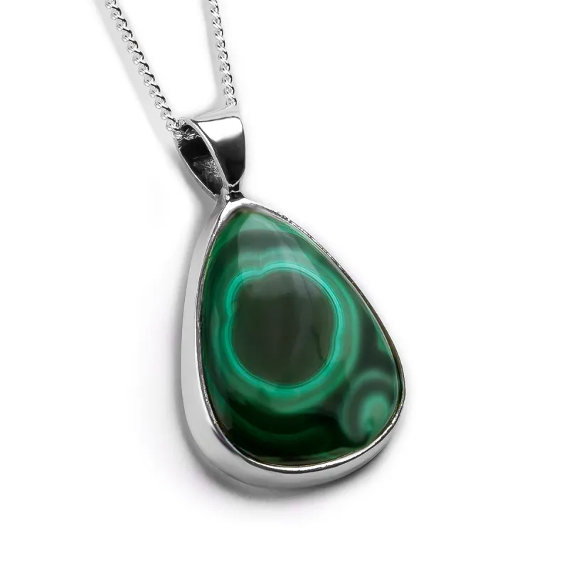 Cute Malachite Necklace - Natural Designer Gemstone sold by Henryka