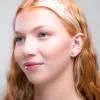 Small Lilac Flower Stud Earrings in Silver & Tanzanite sold by Henryka