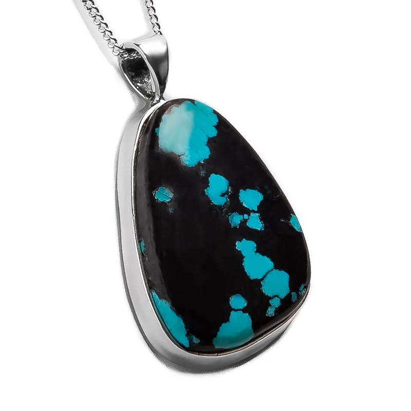 Bold Tibetan Turquoise Necklace - Natural Designer Gemstone sold by Henryka