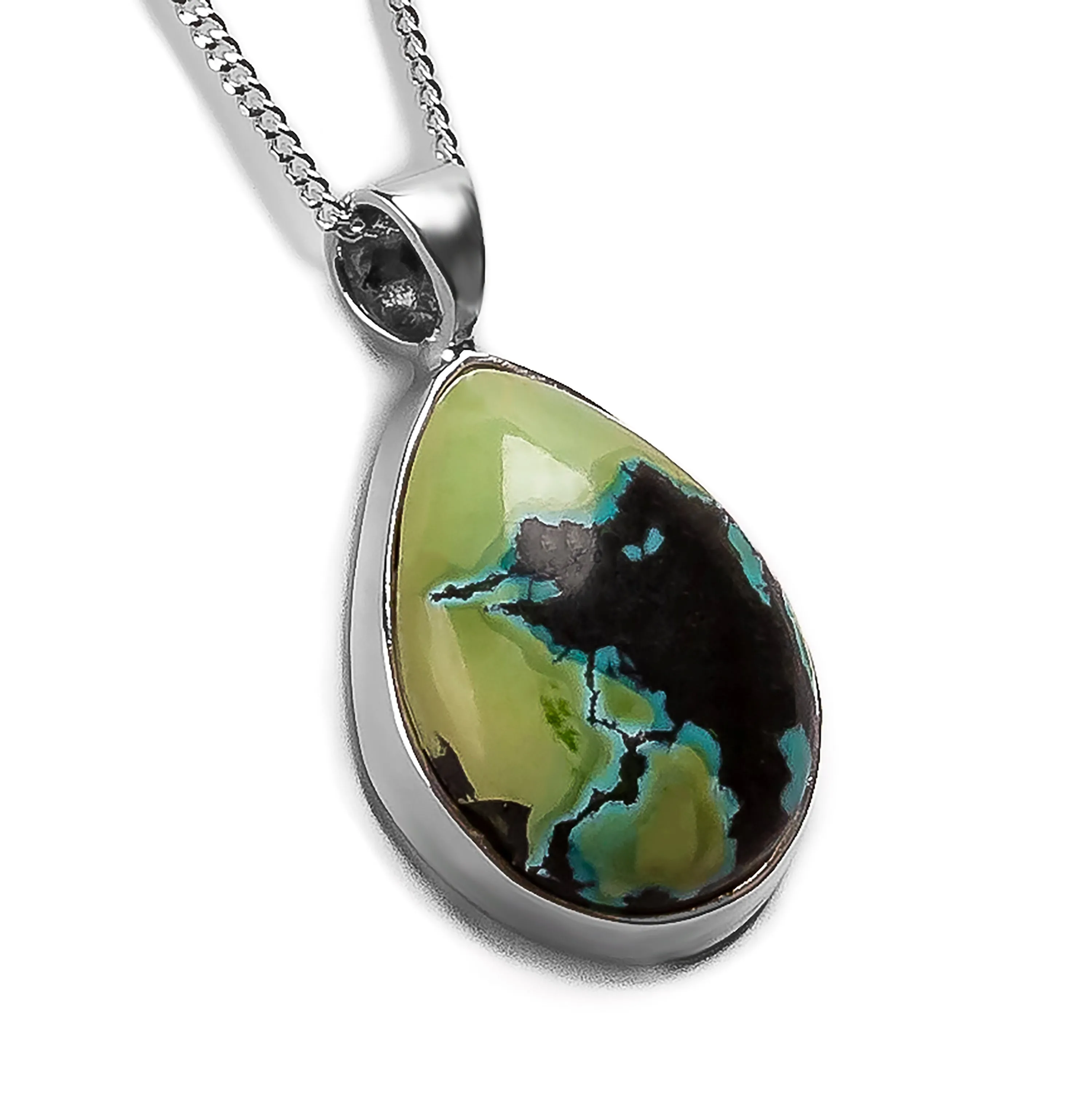 Tibetan Turquoise Necklace - Natural Designer Gemstone sold by Henryka