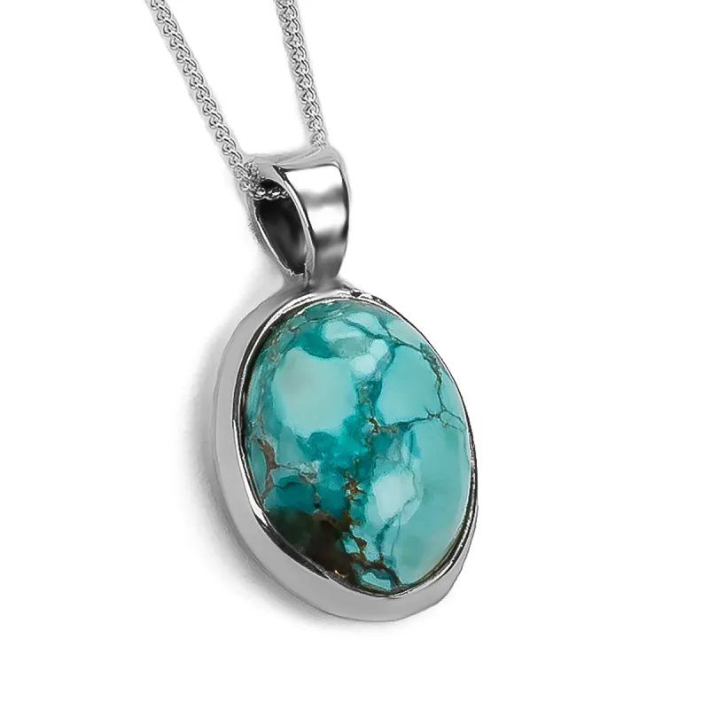Conteporary Tibetan Turquoise Necklace - Natural Designer Gemstone sold by Henryka