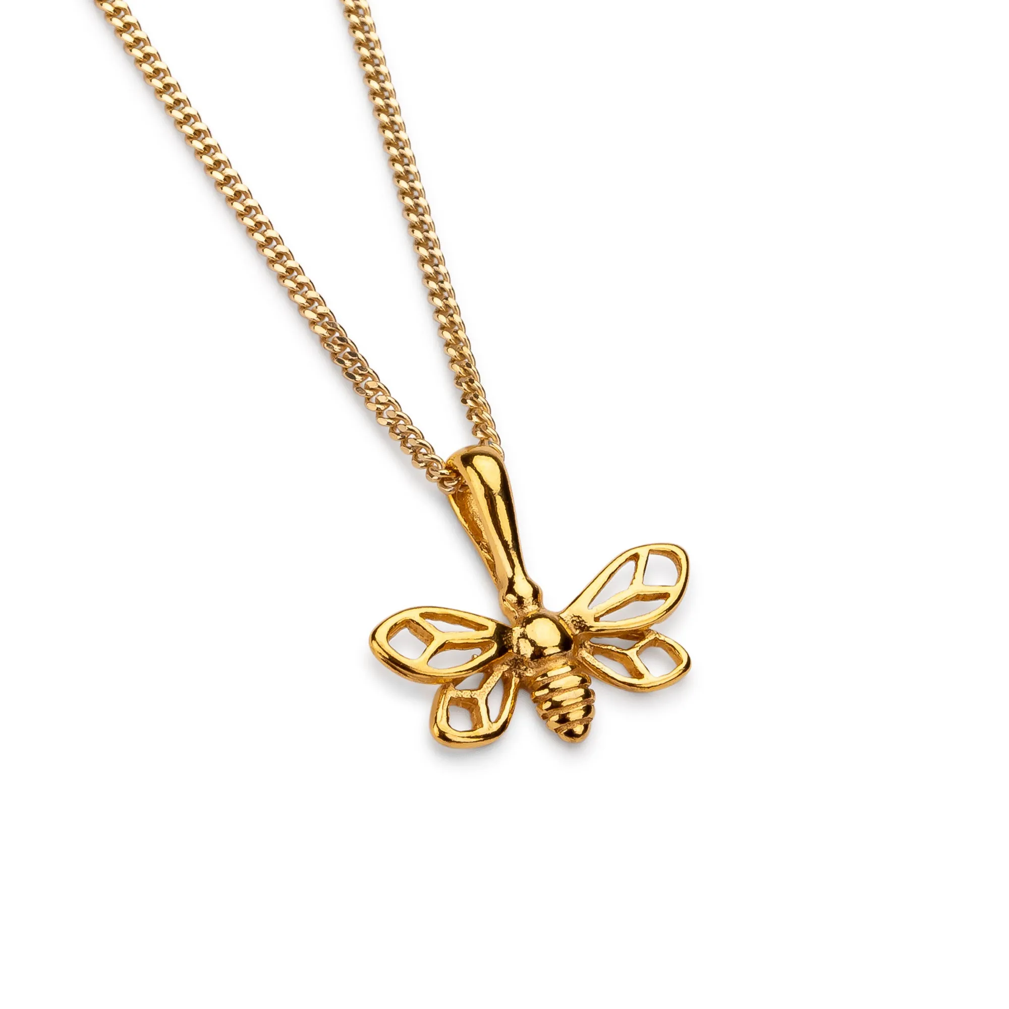 Miniature Bumble Bee Necklace in Silver with 24ct Gold sold by Henryka