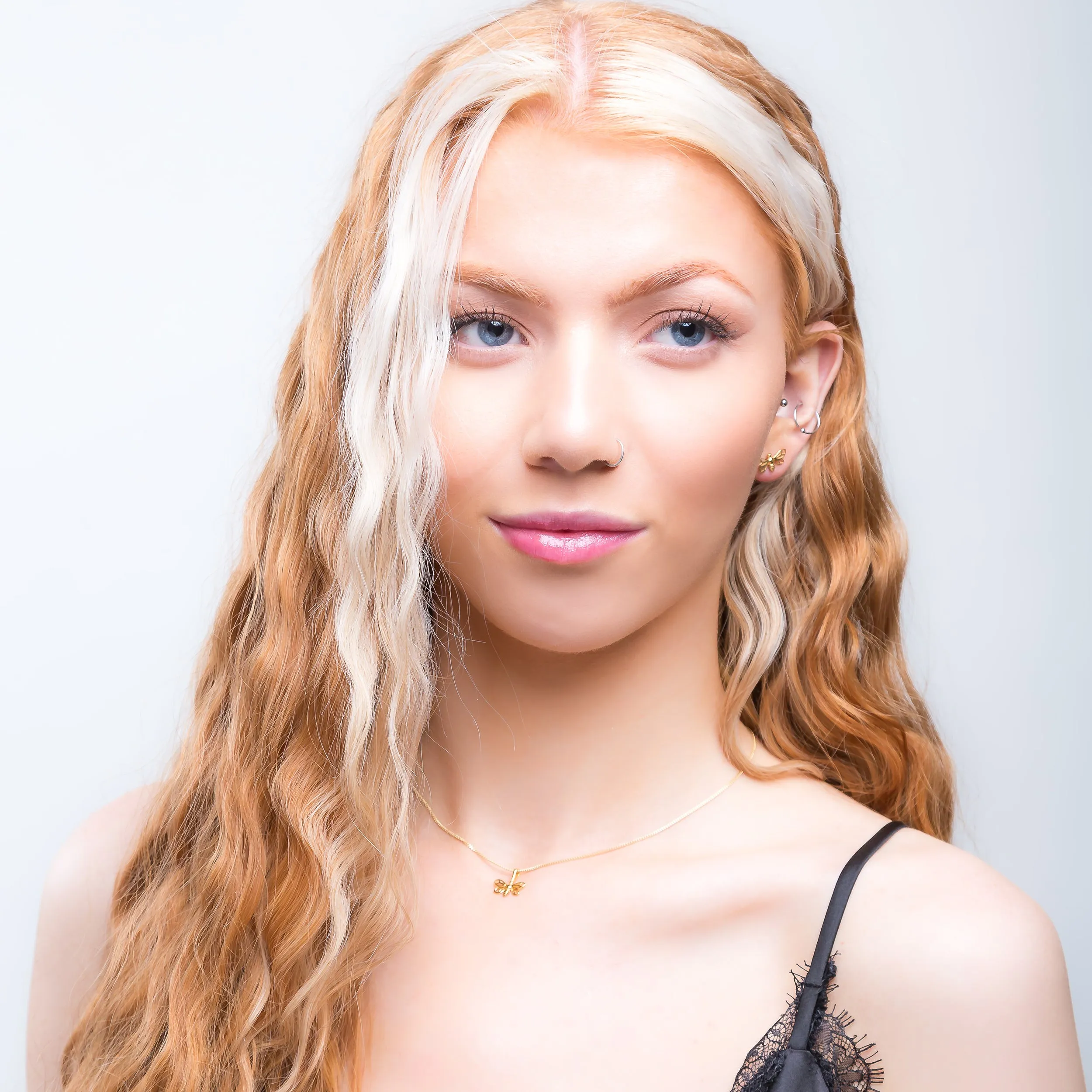 Miniature Bumble Bee Necklace in Silver with 24ct Gold sold by Henryka product image thumbnail 4