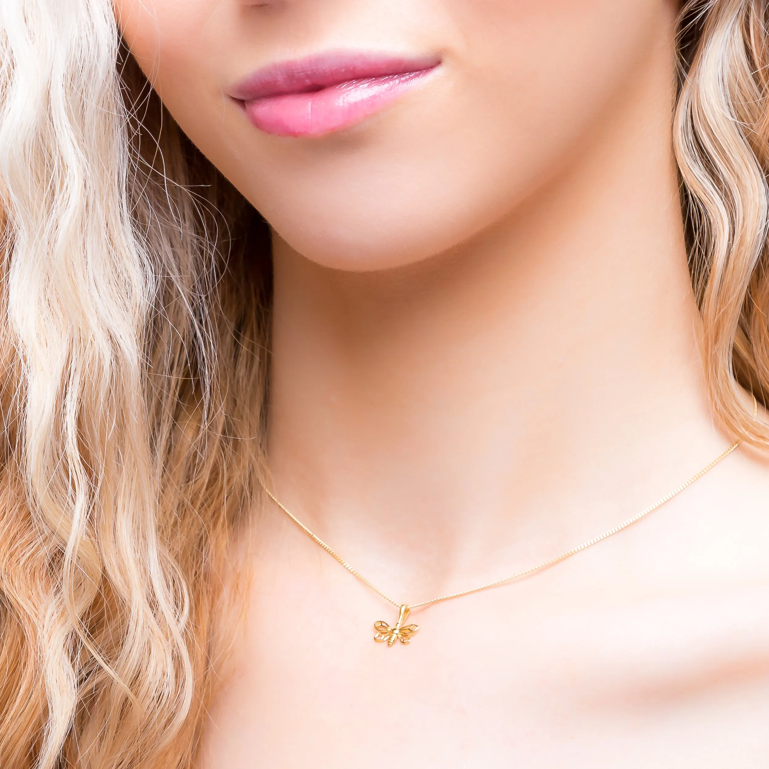Miniature Bumble Bee Necklace in Silver with 24ct Gold sold by Henryka product image thumbnail 2
