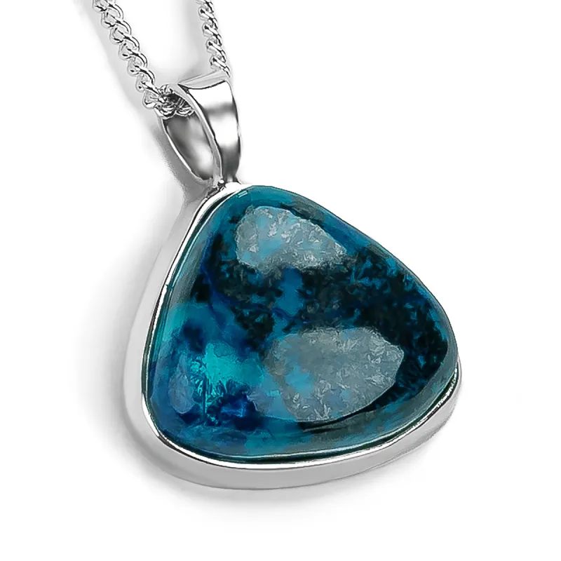 Vibrant Forest Dahlia Mohave Turquoise Necklace - Natural Designer Gemstone sold by Henryka