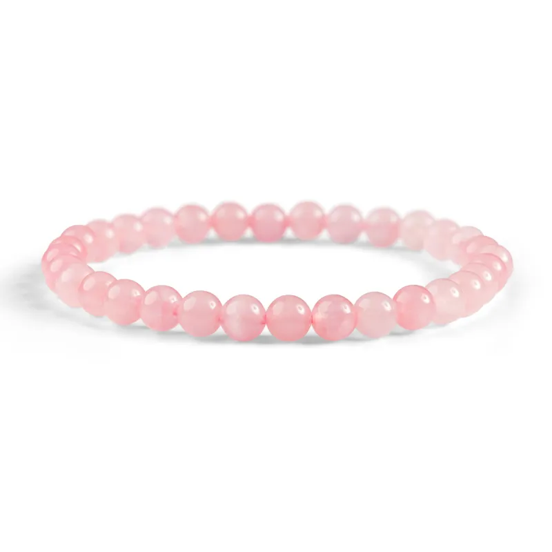 Stretch Bead Bracelet in Rose Quartz sold by Henryka