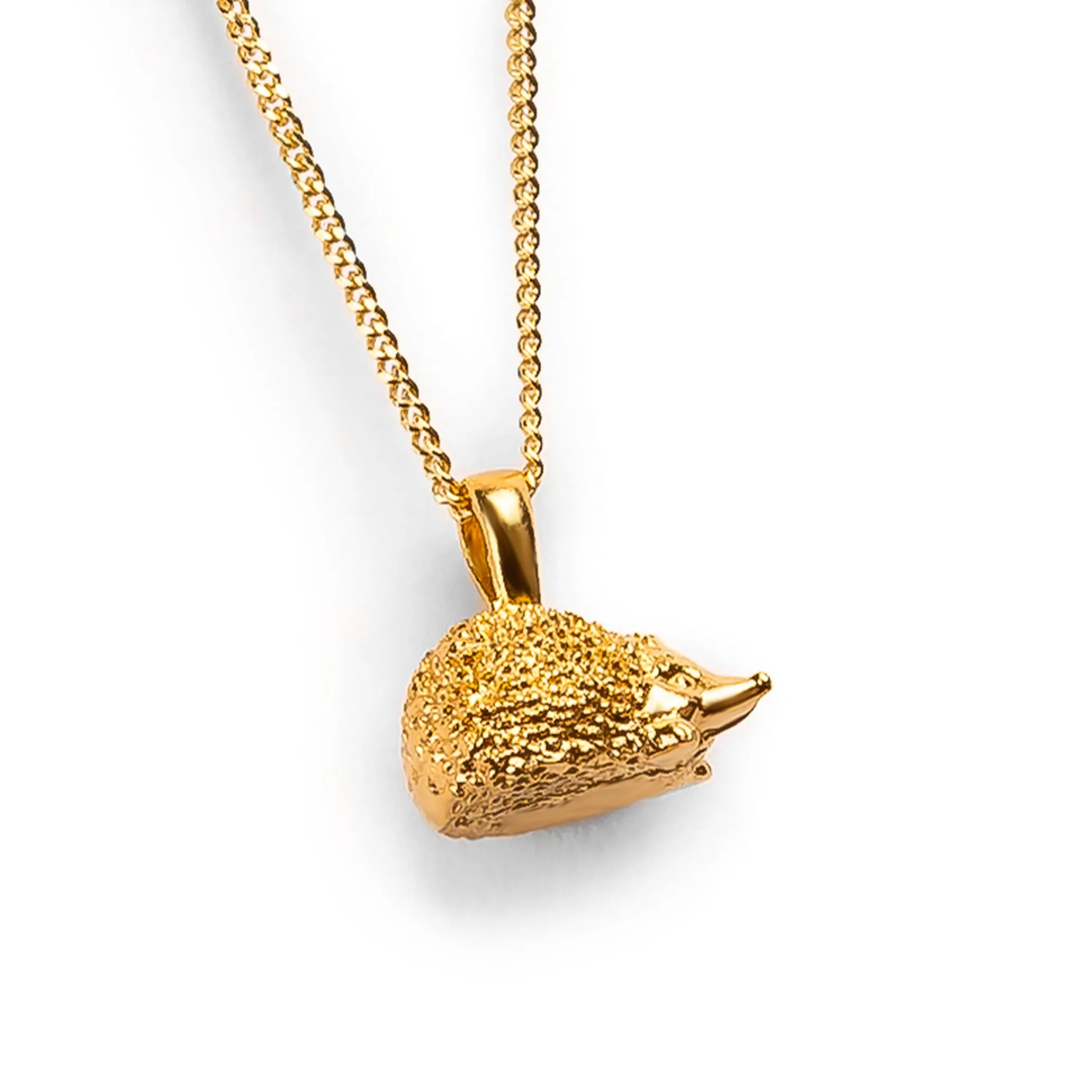 Cute Miniature Hedgehog Necklace in Silver with 24ct Gold sold by Henryka product image thumbnail 4
