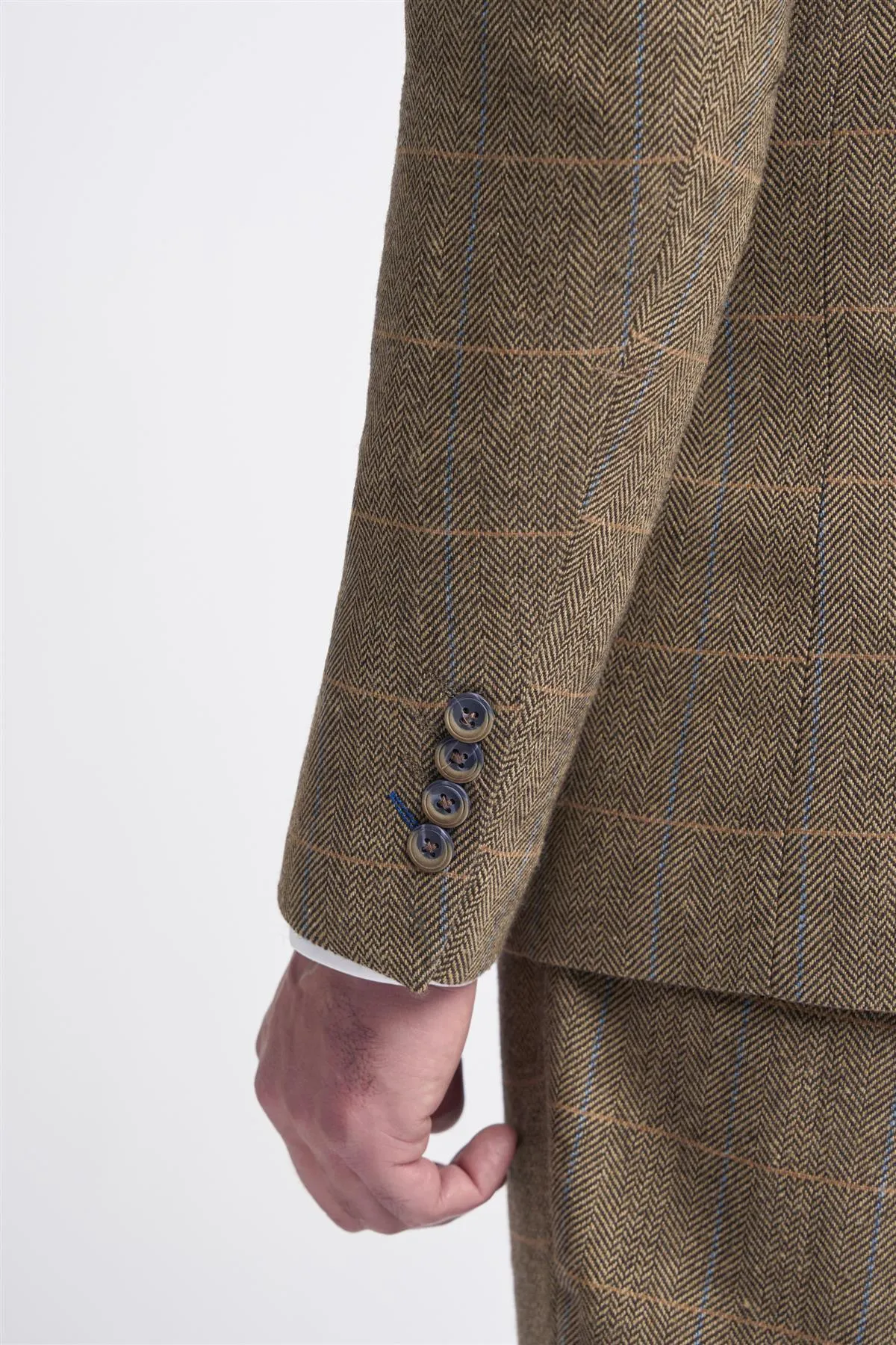 Albert Brown Tweed Check Blazer sold by House of Cavani product image thumbnail 4
