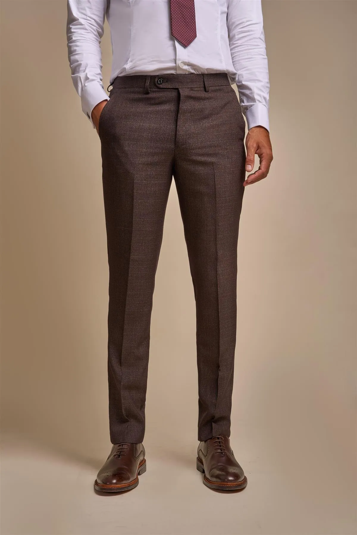 Caridi Brown Trousers sold by House of Cavani
