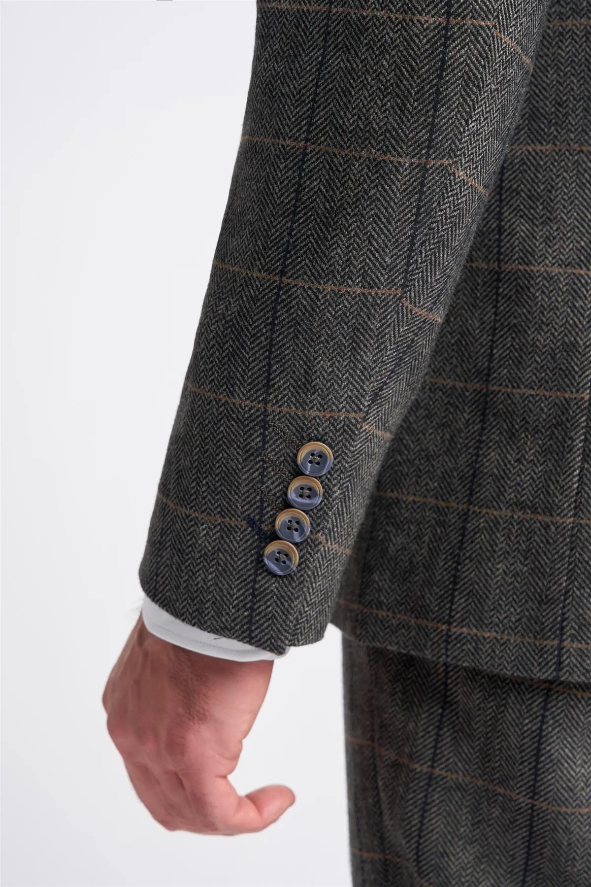 Albert Grey Tweed Check Blazer sold by House of Cavani product image thumbnail 4